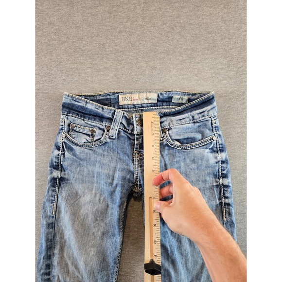 BKE DENIM STELLA SKINNY JEANS SIZE 24 R (26W) STRETCH LOW RISE BPL1614 VINTAGE - Picture 12 of 14